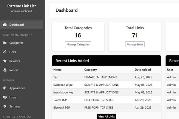 Admin Dashboard